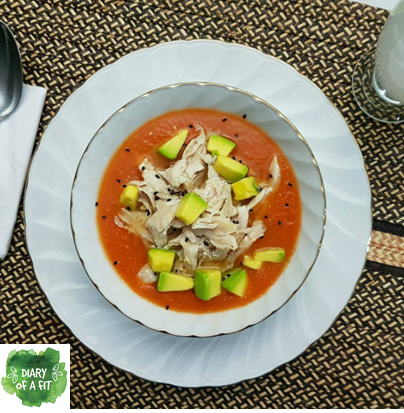 crema tomate pollo aguacate